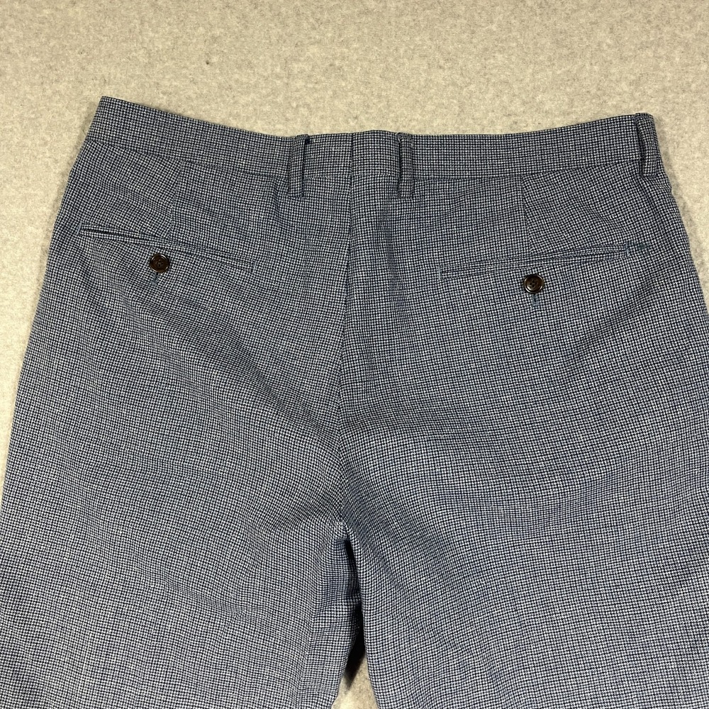 J Crew Pants Mens 34x27 Blue Dress Vitale Barberis Canonico Wool Silk Italy Hem - Picture 7 of 13